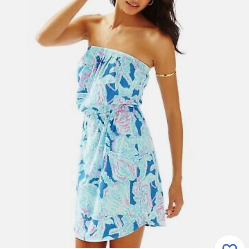 LILLY PULITZER WINDSOR DRESS BAY BLUE INTO THE DEEP